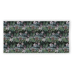 Vintage Tropical Floral Print Beach Towel