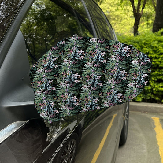 Vintage Tropical Floral Print Car Side Mirror Covers