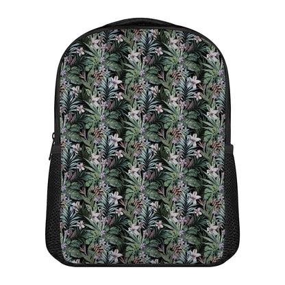 Vintage Tropical Floral Print Casual Backpack