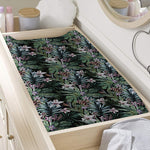 Vintage Tropical Floral Print Changing Pad Cover
