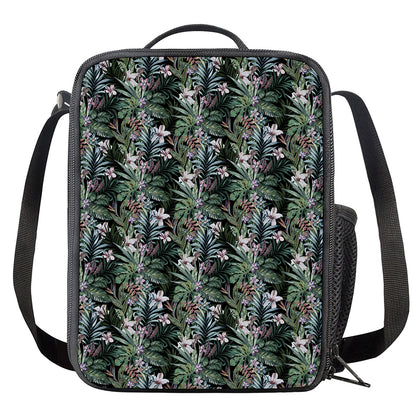 Vintage Tropical Floral Print Crossbody Lunch Bag