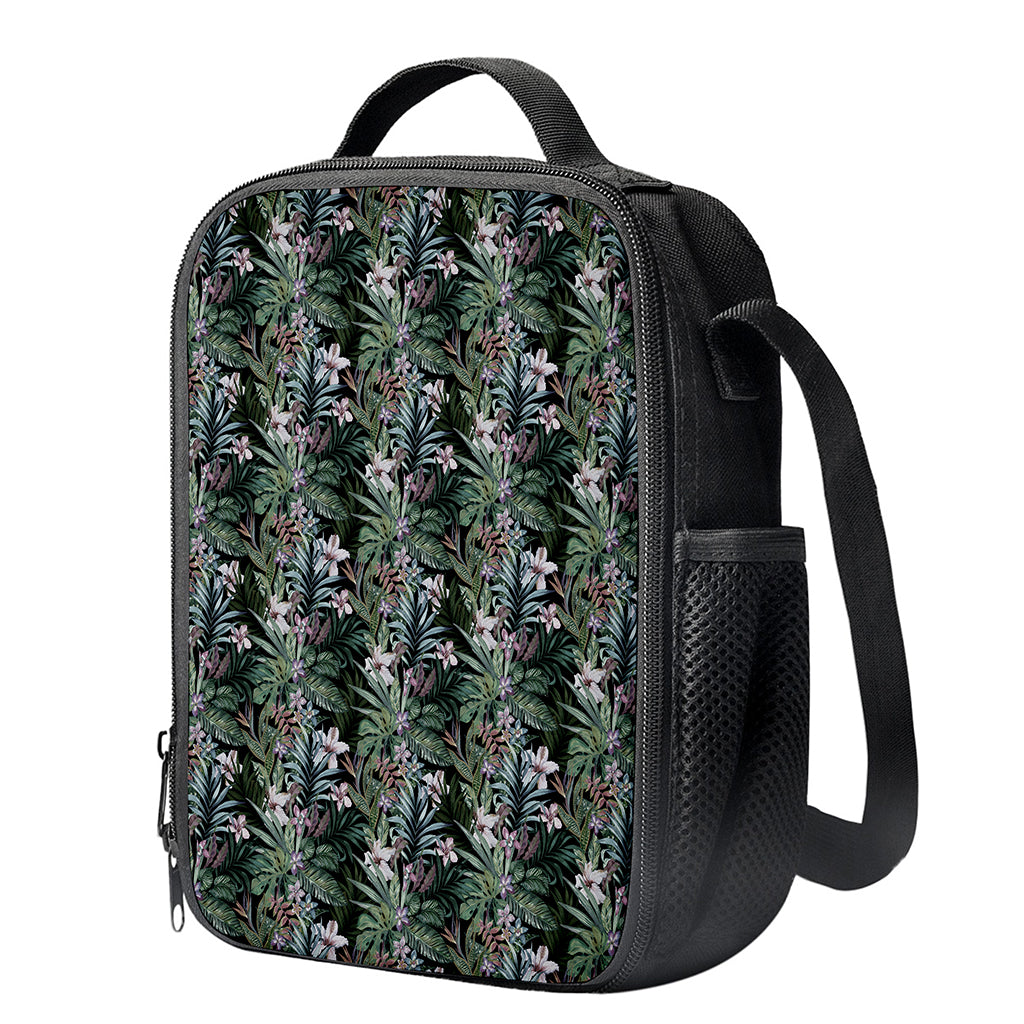 Vintage Tropical Floral Print Crossbody Lunch Bag