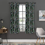 Vintage Tropical Floral Print Curtain