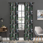 Vintage Tropical Floral Print Curtain