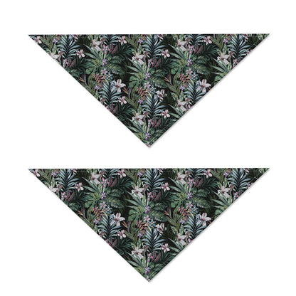 Vintage Tropical Floral Print Dog Bandana
