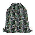 Vintage Tropical Floral Print Drawstring Bag