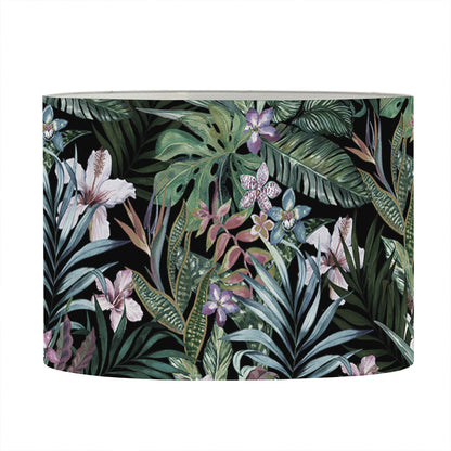 Vintage Tropical Floral Print Drum Lamp Shade
