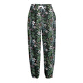 Vintage Tropical Floral Print Fleece Lined Knit Pants