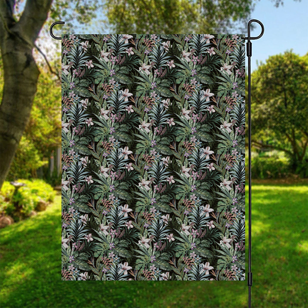 Vintage Tropical Floral Print Garden Flag