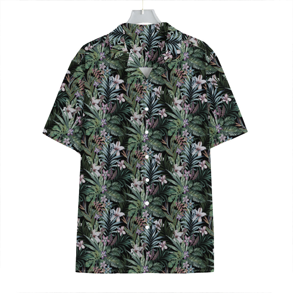 Vintage Tropical Floral Print Hawaiian Shirt