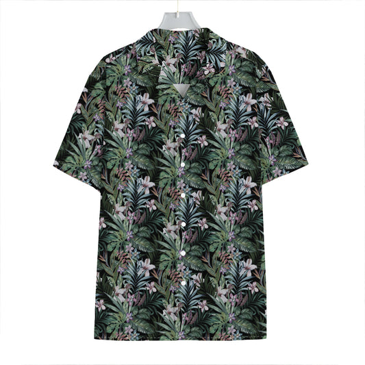 Vintage Tropical Floral Print Hawaiian Shirt