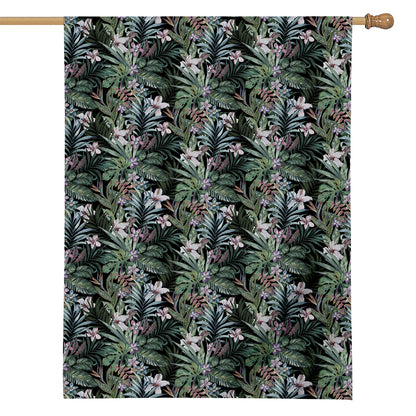 Vintage Tropical Floral Print House Flag