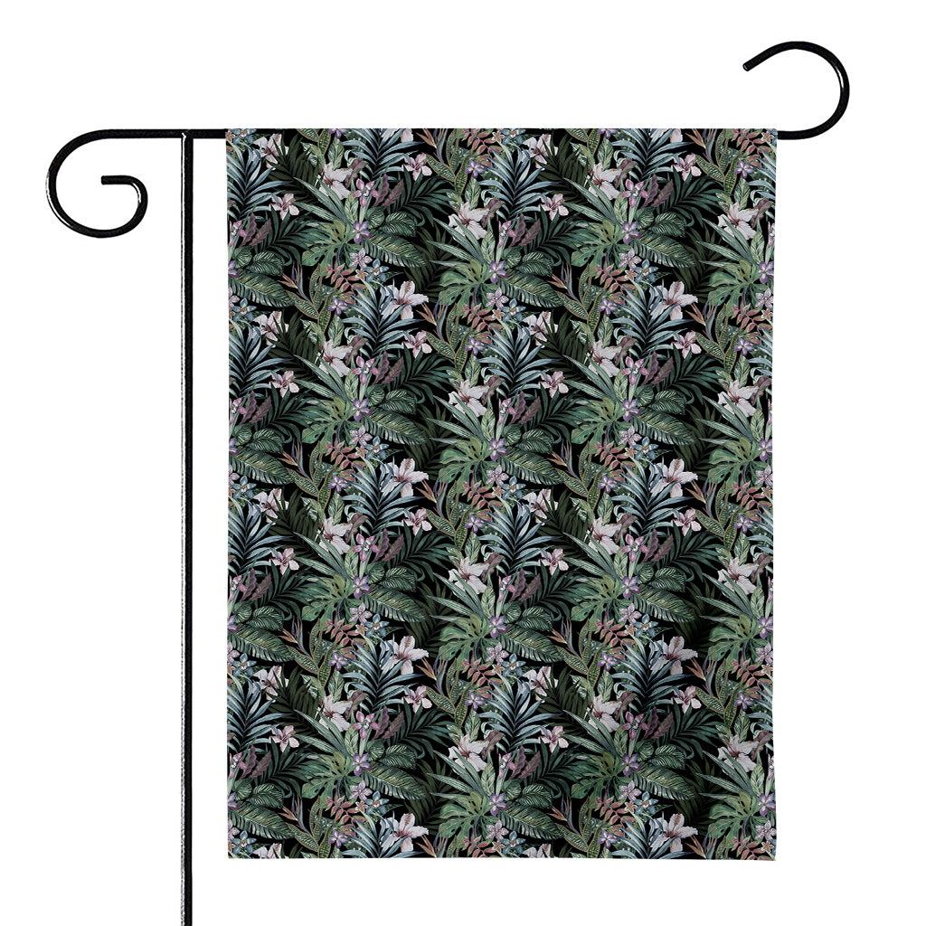 Vintage Tropical Floral Print House Flag