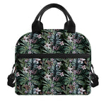 Vintage Tropical Floral Print Insulated Lunch Bag