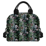 Vintage Tropical Floral Print Insulated Lunch Bag