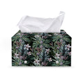 Vintage Tropical Floral Print Leather Tissue Box Cover