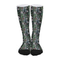 Vintage Tropical Floral Print Long Socks
