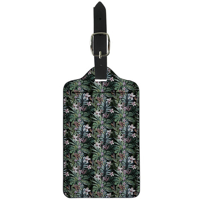 Vintage Tropical Floral Print Luggage Tag