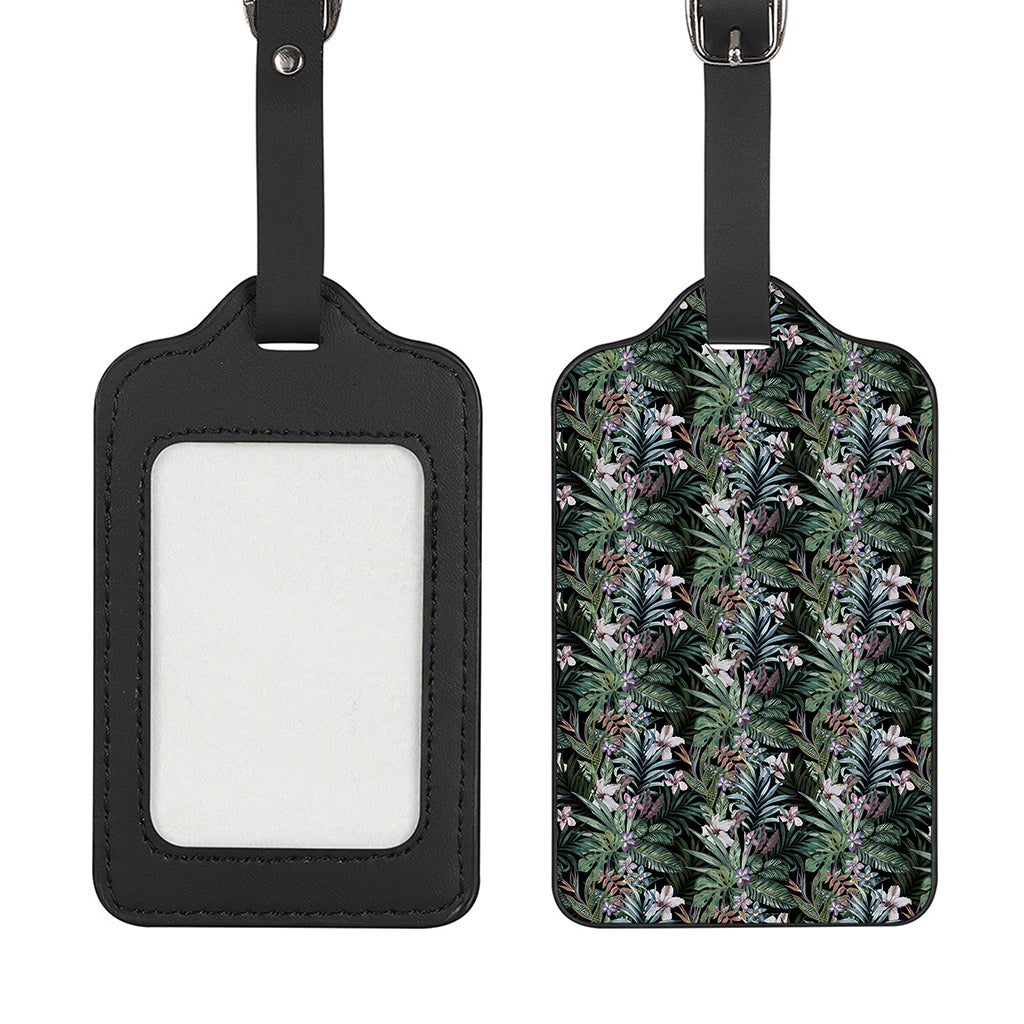 Vintage Tropical Floral Print Luggage Tag