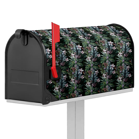 Vintage Tropical Floral Print Mailbox Cover