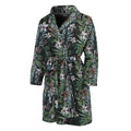 Vintage Tropical Floral Print Men's Bathrobe