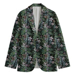 Vintage Tropical Floral Print Men's Blazer