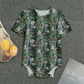 Vintage Tropical Floral Print Men's Bodysuit