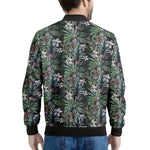Vintage Tropical Floral Print Men's Bomber Jacket