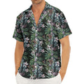 Vintage Tropical Floral Print Men's Deep V-Neck Shirt