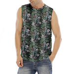 Vintage Tropical Floral Print Men's Fitness Tank Top