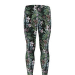 Vintage Tropical Floral Print Men's leggings