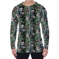 Vintage Tropical Floral Print Men's Long Sleeve T-Shirt