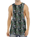 Vintage Tropical Floral Print Men's Muscle Tank Top