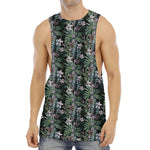 Vintage Tropical Floral Print Men's Muscle Tank Top