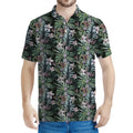 Vintage Tropical Floral Print Men's Polo Shirt