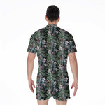 Vintage Tropical Floral Print Men's Rompers