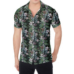 Vintage Tropical Floral Print Men's Shirt