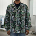 Vintage Tropical Floral Print Men's Shirt Jacket
