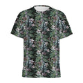 Vintage Tropical Floral Print Men's Athletic T-Shirt