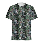 Vintage Tropical Floral Print Men's Sports T-Shirt