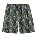Vintage Tropical Floral Print Men's Swim Trunks