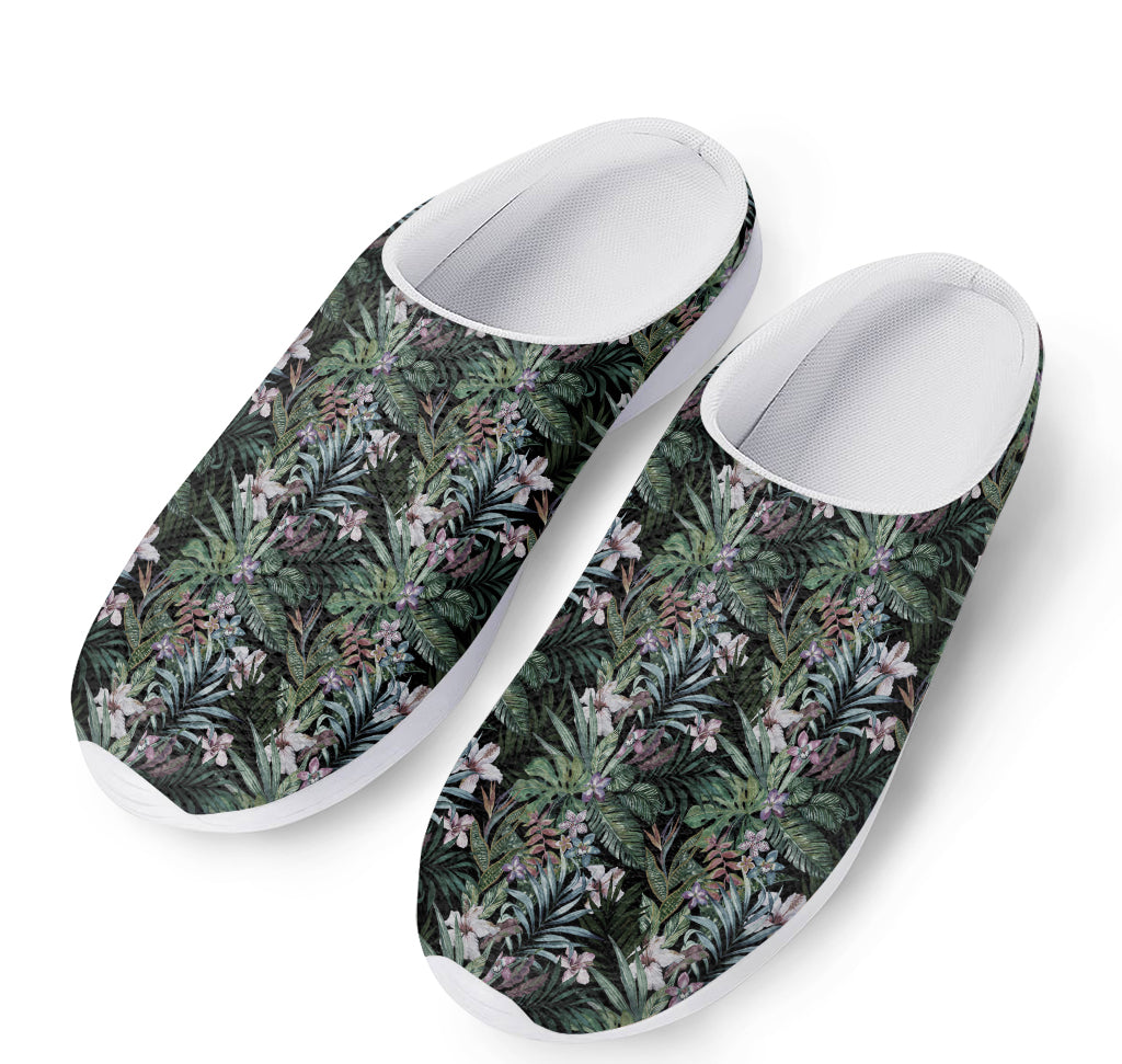 Vintage Tropical Floral Print Mesh Casual Shoes