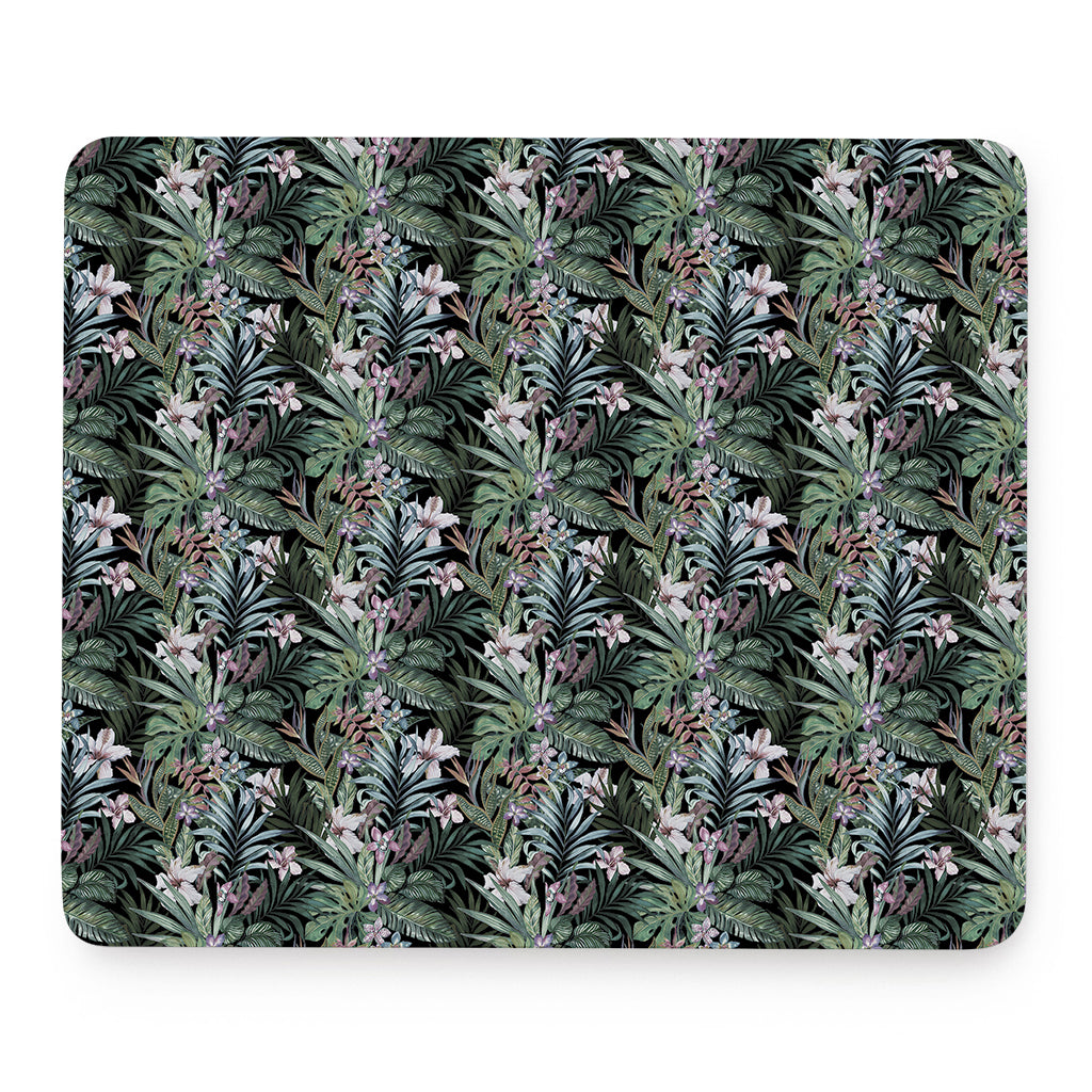 Vintage Tropical Floral Print Mouse Pad