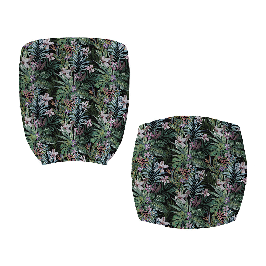 Vintage Tropical Floral Print Office Chair Cover