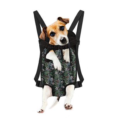 Vintage Tropical Floral Print Pet Carrier Backpack