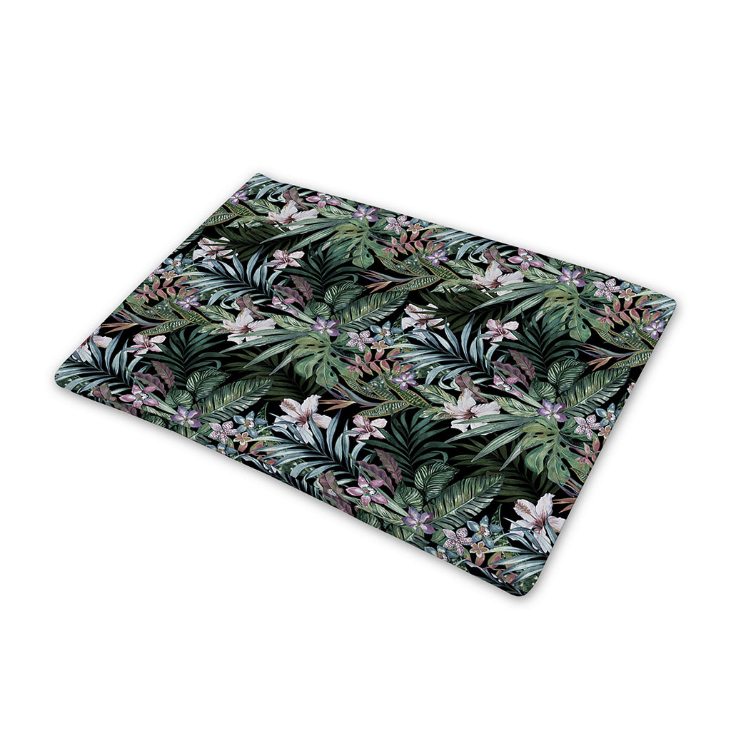 Vintage Tropical Floral Print Pet Cooling Mat Cover