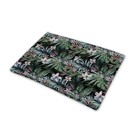 Vintage Tropical Floral Print Pet Cooling Mat Cover
