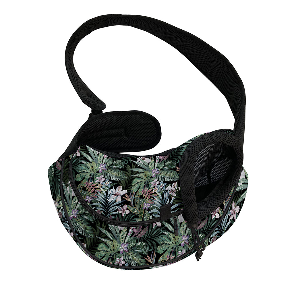 Vintage Tropical Floral Print Pet Sling Carrier