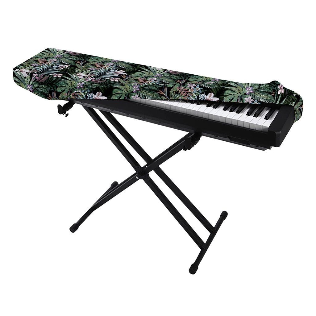 Vintage Tropical Floral Print Piano Keyboard Cover