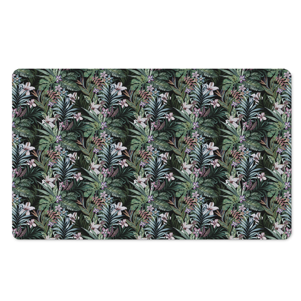 Vintage Tropical Floral Print Polyester Doormat